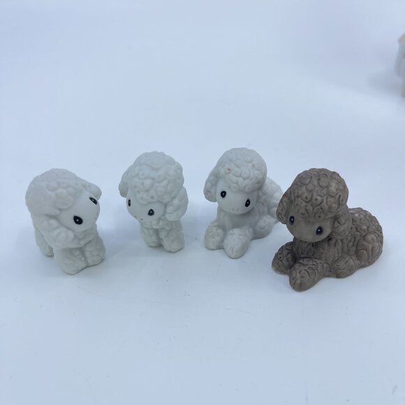 precious moments "come let us adore him" nativity set 9 piece set 1979 - Picture 8 of 11